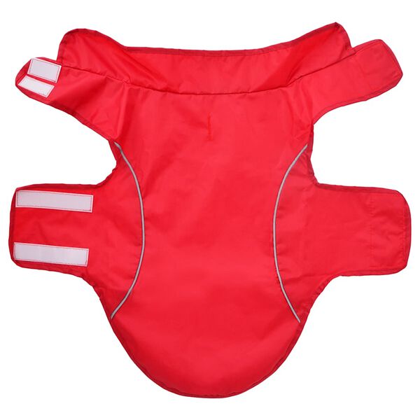 vidaXL Pláštěnka pro psy s reflexními proužky polyester červená XXS
