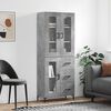 vidaXL Skř&iacute;ň highboard betonově &scaron;ed&aacute; 69,5x34x180 cm kompozitn&iacute; dřevo