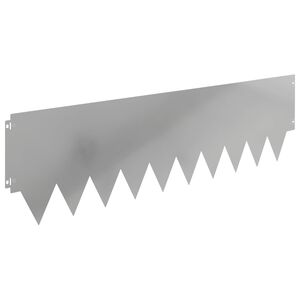 vidaXL Okraj tr&aacute;vn&iacute;ku 10 pcs 103 x 30 cm kov Stř&iacute;brn&aacute;