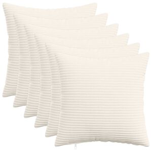 vidaXL Povlak na pol&scaron;t&aacute;ř 6 pcs HEERLEN Kr&eacute;mov&aacute; 30 x 30 cm man&scaron;estr