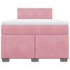 vidaXL Box spring postel s matrac&iacute; růžov&aacute; 120 x 200 cm samet
