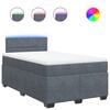 vidaXL Box spring postel s matrac&iacute; tmavě &scaron;ed&yacute; 120x190 cm samet