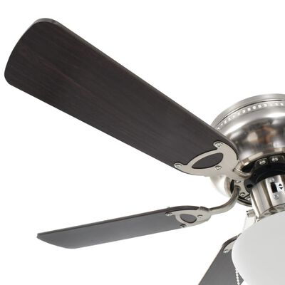 vidaXL Ozdobný stropní ventilátor se světlem 82 cm tmavě hnědý