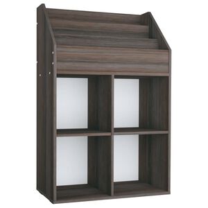vidaXL Dětsk&yacute; reg&aacute;l na časopisy &scaron;ed&yacute; dub sonoma 71x30x114 cm kompozit