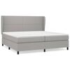 vidaXL Box spring postel s matrac&iacute; světle &scaron;ed&aacute; 200 x 200 cm textil