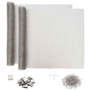 vidaXL Kryt pro světl&iacute;k s klipy 2 ks 70 x 130 cm Nerezov&aacute; ocel 201