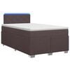 vidaXL Box spring postel s matrac&iacute; a LED Tmavě hněd&aacute; 120 x 190 cm