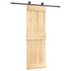 vidaXL Posuvn&eacute; dveře s kov&aacute;n&iacute;m 70 x 210 cm masivn&iacute; borov&eacute; dřevo