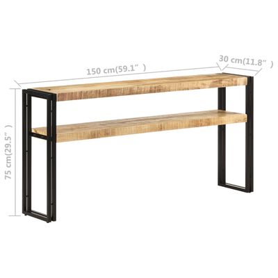 vidaXL Konzolový stolek 150 x 30 x 75 cm hrubé mangovníkové dřevo