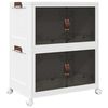 vidaXL Stohovateln&yacute; &uacute;ložn&yacute; box na kolečk&aacute;ch 2-patrov&yacute; 75 L 64x40x76 cm