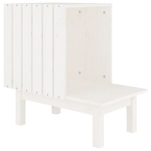 vidaXL Domeček pro kočky b&iacute;l&aacute; 60 x 36 x 60 cm masivn&iacute; borov&eacute; dřevo