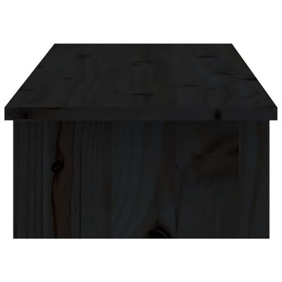 vidaXL Stojan na monitor černý 100x27x15 cm masivní borové dřevo