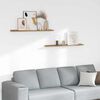 vidaXL N&aacute;stěnn&aacute; polička 2 pcs Hněd&aacute; 100 x 9 x 3 cm kompozitn&iacute; dřevo