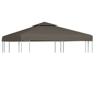 vidaXL N&aacute;hradn&iacute; dvojit&aacute; střecha na alt&aacute;n 310 g/m&sup2; 3 x 3 m barva taupe