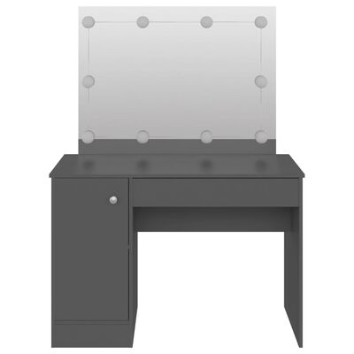 vidaXL Kosmetický stolek s LED světly 110 x 55 x 145 cm MDF šedý