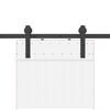 vidaXL Sada příslušenství pro posuvné dveře 152 cm ocelová černá