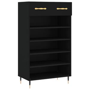 vidaXL Botn&iacute;k čern&yacute; 60 x 35 x 105 cm kompozitn&iacute; dřevo