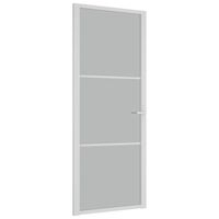vidaXL Interiérové dveře 83 x 201,5 cm bílé matné sklo a hliník