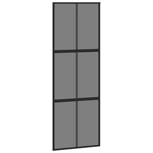 vidaXL Posuvn&eacute; dveře čern&eacute; 76 x 205 cm tvrzen&eacute; sklo a hlin&iacute;k
