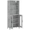 vidaXL Skř&iacute;ň highboard betonově &scaron;ed&aacute; 69,5x34x180 cm kompozitn&iacute; dřevo