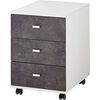 426458 Germania Rolling Filing Cabinet "Altino" 40x48,9x56,9 cm Basalto Dark and White