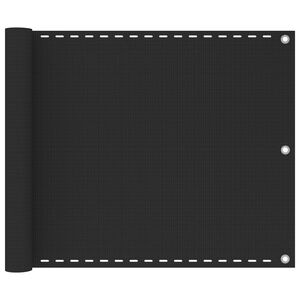 vidaXL Balk&oacute;nov&aacute; z&aacute;stěna HDPE 75x400 cm antracitov&aacute;