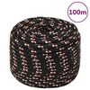 vidaXL Lodn&iacute; lano čern&eacute; 14 mm 100 m polypropylen