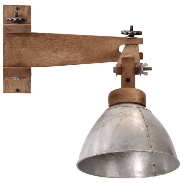 vidaXL N&aacute;stěnn&aacute; lampa 25 W vintage stř&iacute;brn&aacute; E27