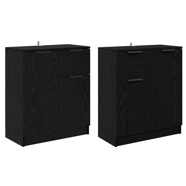 vidaXL Konzole 2 pcs Čern&yacute; dub 60 x 30 x 70 cm kompozitn&iacute; dřevo