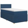 vidaXL Postel boxspring s matrac&iacute; s čelo Modr&aacute; 100 x 200 cm Textil