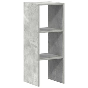 vidaXL Stohovateln&eacute; knihovna betonově &scaron;ed&aacute; 30x30x80cm kompozitn&iacute; dřevo