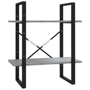 vidaXL 2patrov&aacute; knihovna &scaron;ed&aacute; sonoma 60 x 30 x 70 cm kompozitn&iacute; dřevo
