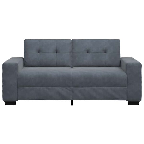 vidaXL Loveseat Sofa Tmavě šedá 140 cm samet