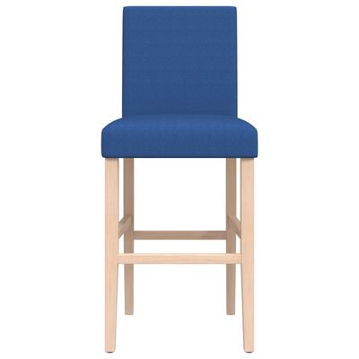 vidaXL Barové židle 2 ks masivní kaučukové dřevo a textil