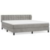 vidaXL Box spring postel s matrac&iacute; světle &scaron;ed&aacute; 160x200 cm samet