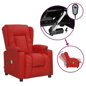 vidaXL Elektrick&eacute; mas&aacute;žn&iacute; křeslo v&iacute;nov&eacute; uměl&aacute; kůže
