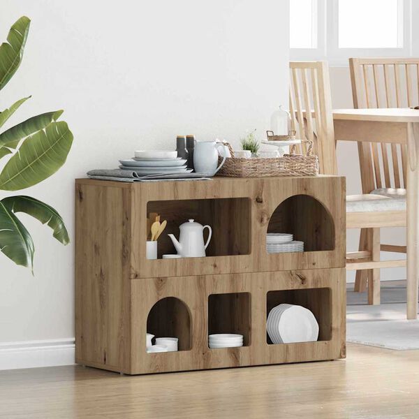 vidaXL Serv&iacute;rovac&iacute; skř&iacute;ň Artisanov&yacute; dub 80.5 x 35 x 59 cm