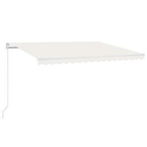 vidaXL Ručně zatahovac&iacute; mark&yacute;za 450 x 350 cm kr&eacute;mov&aacute;