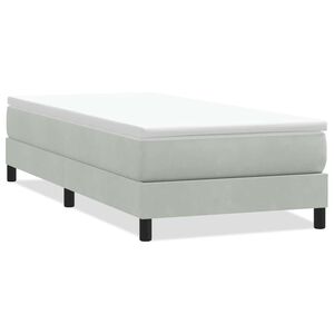 vidaXL Postel Box Spring bez matrace Light Grey 80x210 cm Velvet
