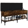 vidaXL Lavice s botníkem kouřový dub 102 x 32 x 45 cm kompozitní dřevo