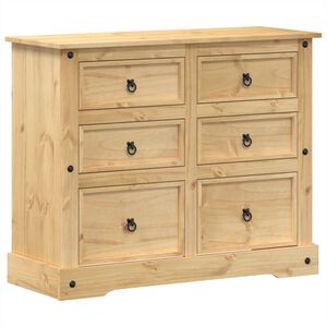 vidaXL Komoda Corona 110 x 43 x 91 cm masivn&iacute; borov&eacute; dřevo