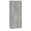 vidaXL Skříň highboard šedá sonoma 69,5 x 34 x 180 cm kompozitní dřevo