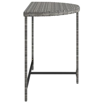 vidaXL Zahradní stůl šedý 100 x 50 x 75 cm polyratan