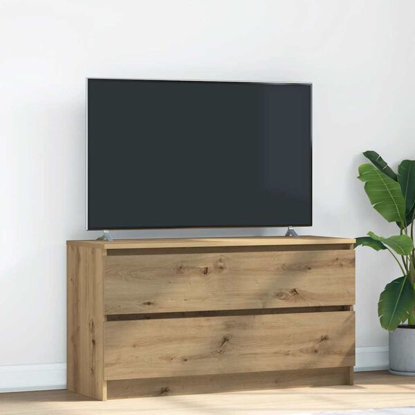 vidaXL TV skř&iacute;ňka dub artisan 100x35x54 cm kompozitn&iacute; dřevo