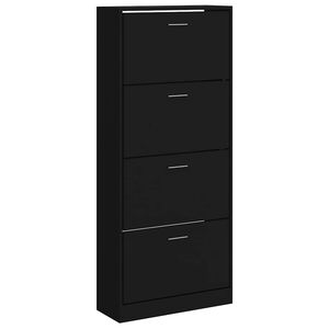 vidaXL Botn&iacute;k čern&yacute; 63x24x147 cm kompozitn&iacute; dřevo