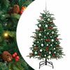 vidaXL Uměl&yacute; v&aacute;nočn&iacute; stromeček Zelen&aacute; 150 cm PVC, kov a plast