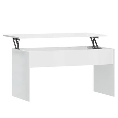 vidaXL Konferenční stolek lesklý bílý 102x50,5x52,5cm kompozitní dřevo