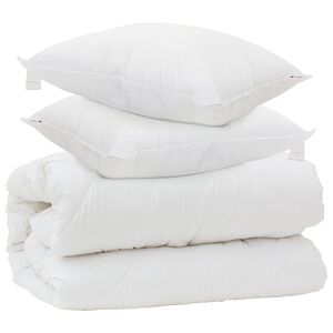 vidaXL Duvet s pol&scaron;t&aacute;ři s pol&scaron;t&aacute;řem 3 pcs B&iacute;l&aacute; Mikrovl&aacute;kno