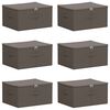 vidaXL &Uacute;ložn&aacute; krabice 6 pcs &Scaron;ed&aacute; 50 x 30 x 25 cm netkan&yacute; textil