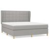 vidaXL Box spring postel s matrac&iacute; světle &scaron;ed&aacute; 180 x 200 cm textil